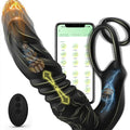 Male Sex Toy for Man Gay Couple Pleasure，5-in-1 Prostate Massager Thrusting Anal Vibrator ，Dual Silicone Cock Ring with APP&Re