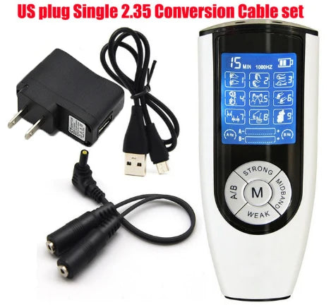 Bdsm Strong Electric Stimulation Massage Power Therapy Box Machine USB Charging Electro Shock Dual Output Host,Sex Medical Tools