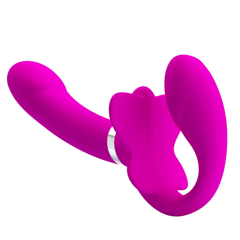 Silicone Dildo Dual Vibrator Couple Sex Toys Strap on Dildo Lesbian G-spot Flirting Penis Anal vibrator