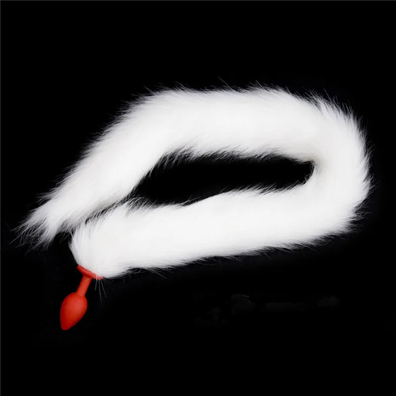 85cm Long FOX Tail Anal Plug Sexy Toys Furry Fox Butt Plug BDSM Flirt Anus Plug For Women BDSM Adult Games For Couples Cute girl
