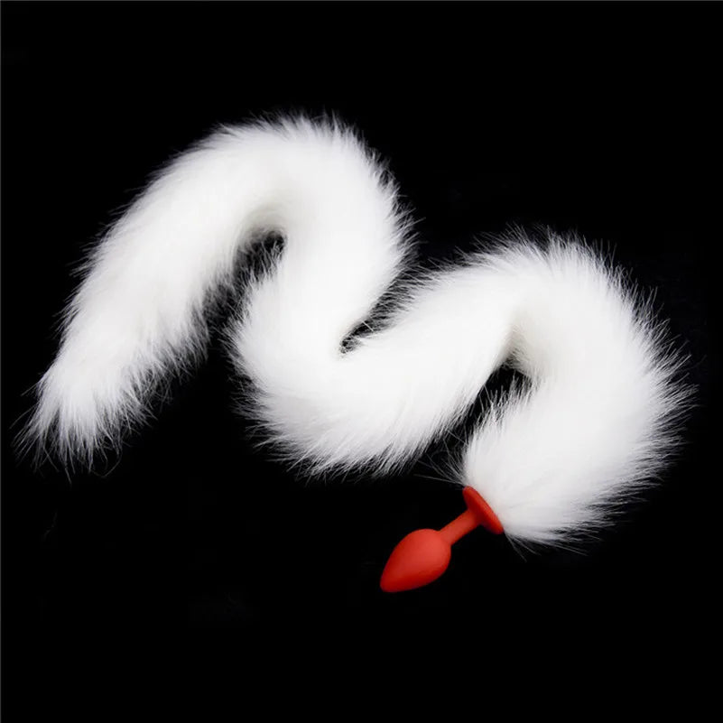 85cm Long FOX Tail Anal Plug Sexy Toys Furry Fox Butt Plug BDSM Flirt Anus Plug For Women BDSM Adult Games For Couples Cute girl