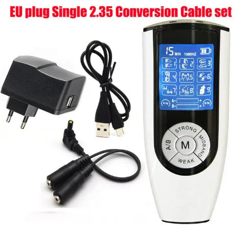 Bdsm Strong Electric Stimulation Massage Power Therapy Box Machine USB Charging Electro Shock Dual Output Host,Sex Medical Tools
