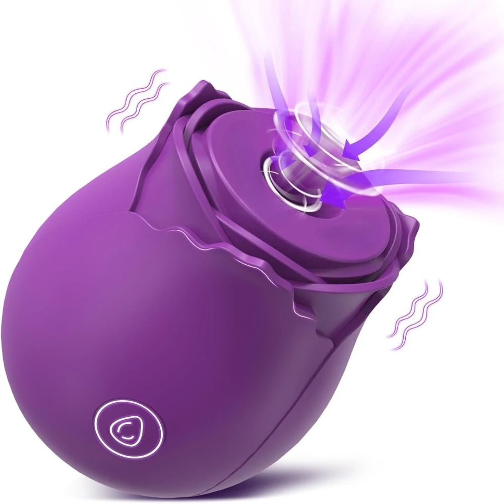 Rose Sex Toy Adult with 9 Sucking Vibrator for Women G Spot Massger Clit Nipple Sucker Vibration for Female Couples Sex Game