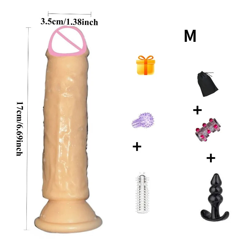 Adult Sex Toys Dildo Adults Fun Jelly Dick Suction Cup Pussy Butt Plug Anal Masturbator Realistic Dildos Safer Sex Products 18+