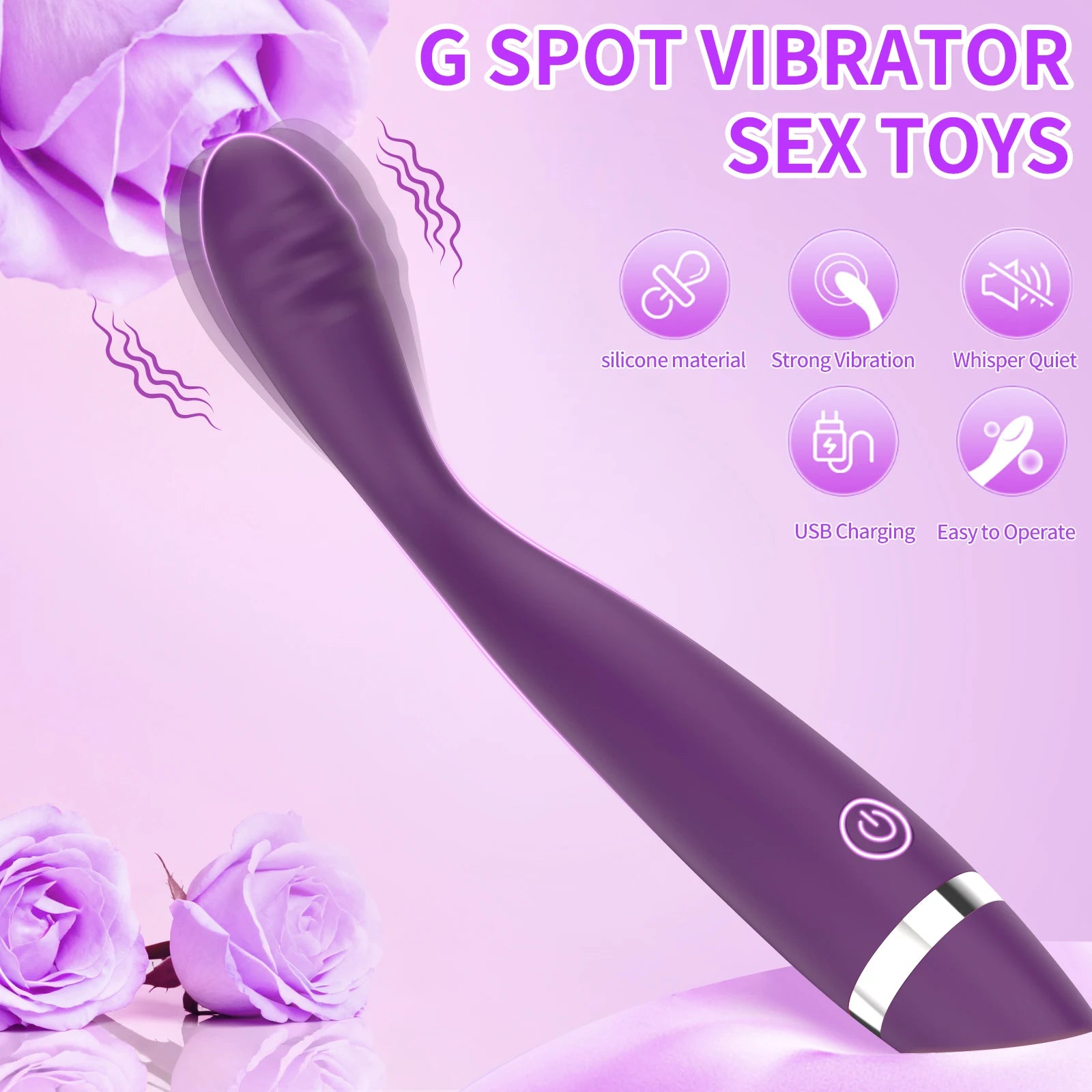 Sex toys for adult women, clitoral and G-spot vibrators, finger-style clitoral stimulators, and dildos for couples' foreplay