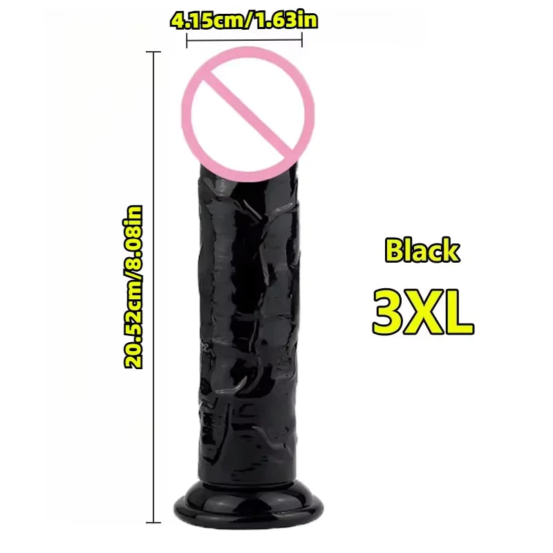 Super Cheap 7 Sizes 5 Colors Realistic Soft Jelly Dildo Suction Cup Adult Sex Toy for Women and Men Vaginal and Anal Masturbator