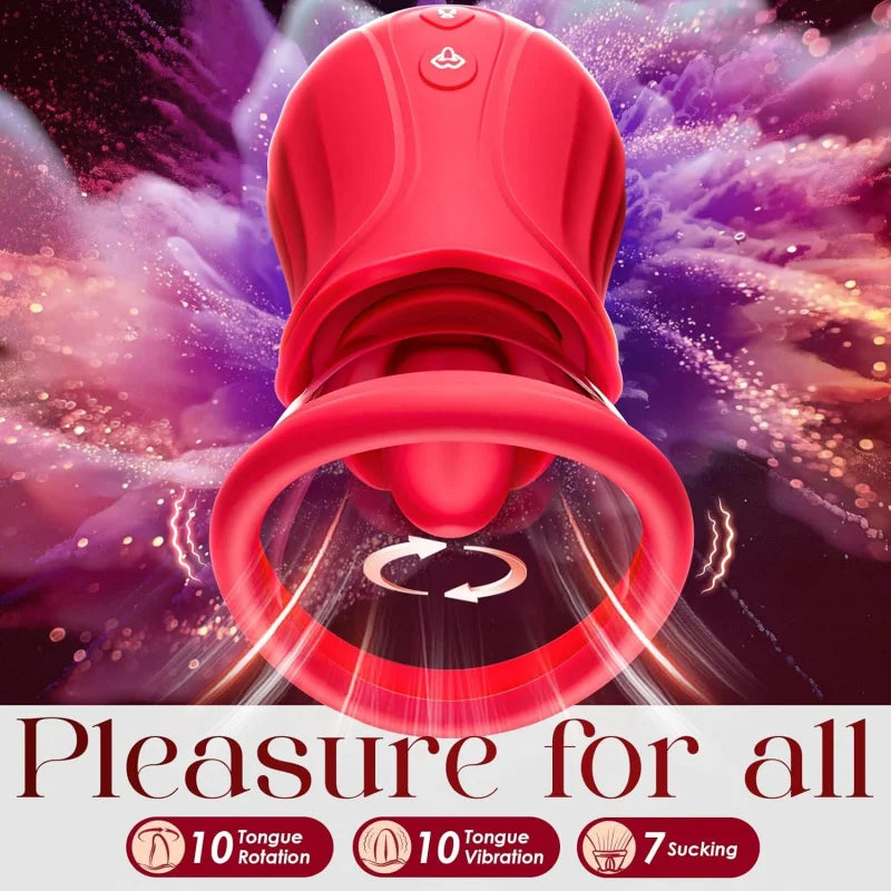 Rose Toy - AI APP Adult Toys for Women 7 Sucking & 10 Tongue 360° Licking & Vibrating, Rose Sex Toy Vibrators for Clit Nipple