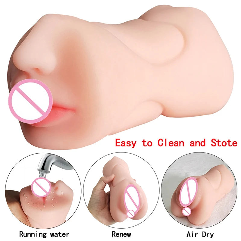 New Male Sex Toys With Sexy Mouth Realistic Vagina And Tight Anus Ass Oral Sex Doll Stroker Adult Toys Adult Supplies For Men