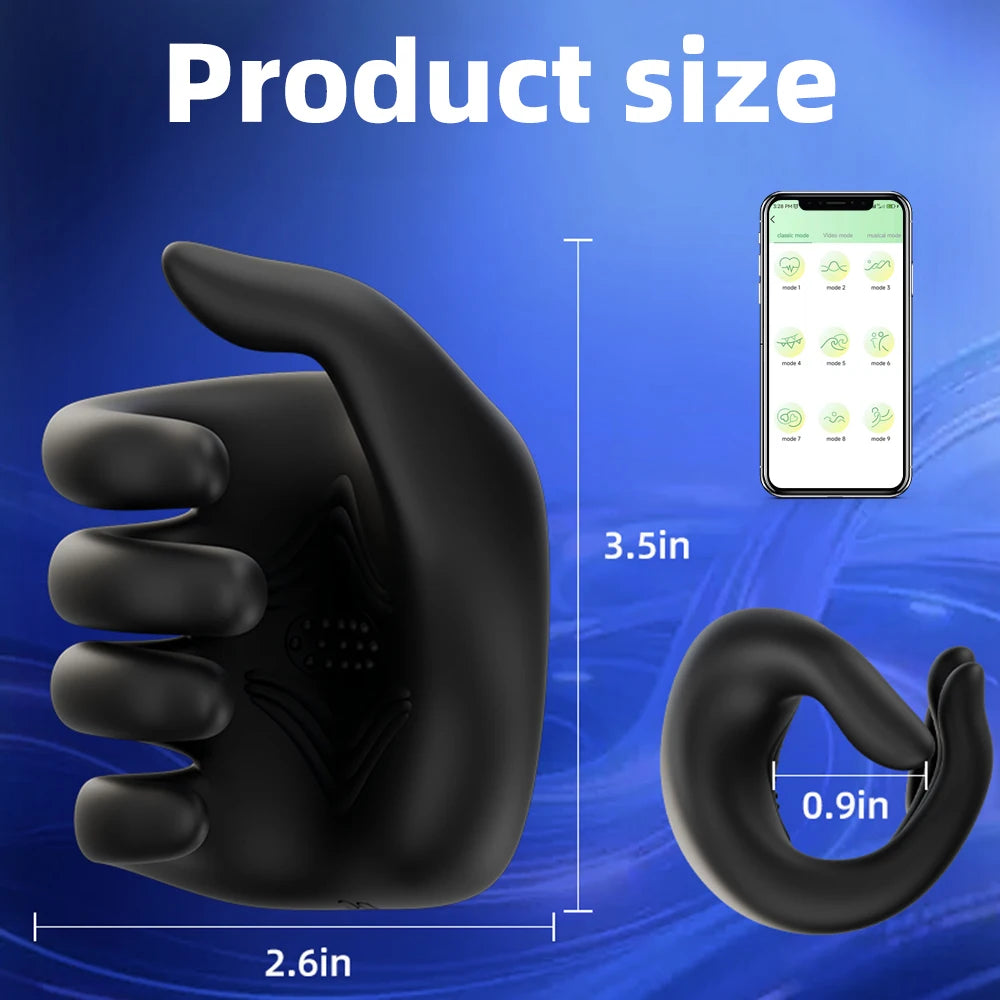 10 Vibrating Modes Male Sex Toys Penis Vibrator Male Masturbator Finger-Shaped Penis Trainer Adult Sex Toy & Games for Men Women