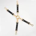 Genuine Leather Cross Buckle Bondage BDSM for Adults not include Handcuffs