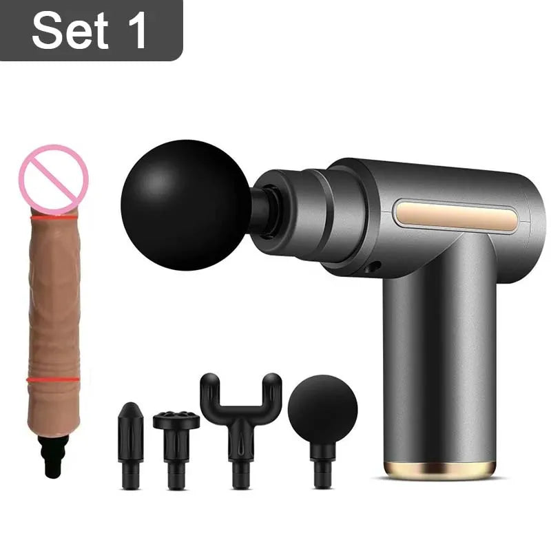 Sex Massager Muscle Massage Gun Fascial Gun High Frequency Vibration Variable Speed Female Vaginal Vibrator Dildo Sex Toys