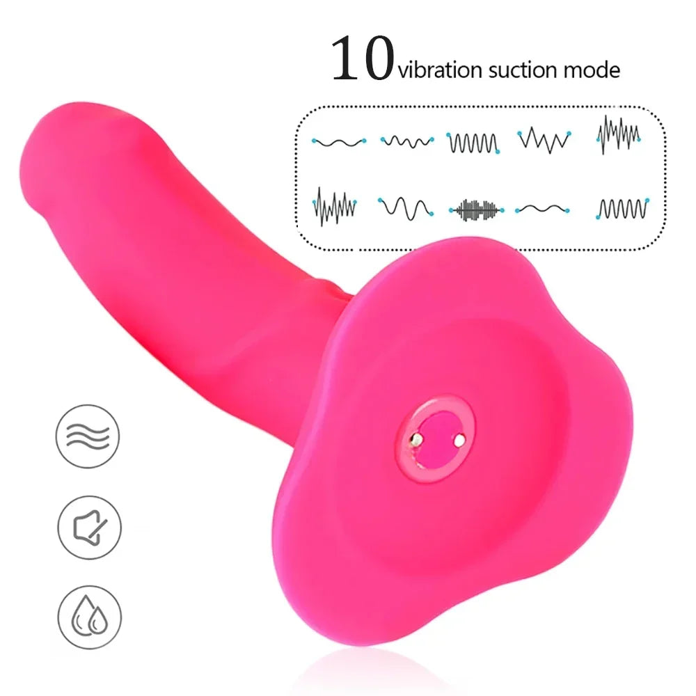 Sex Vibrator for Lesbian Didlo Strap on Harness  Vibrating Panties for Woman Sex Bondage Dildo Penis Belt Adult Vibrator