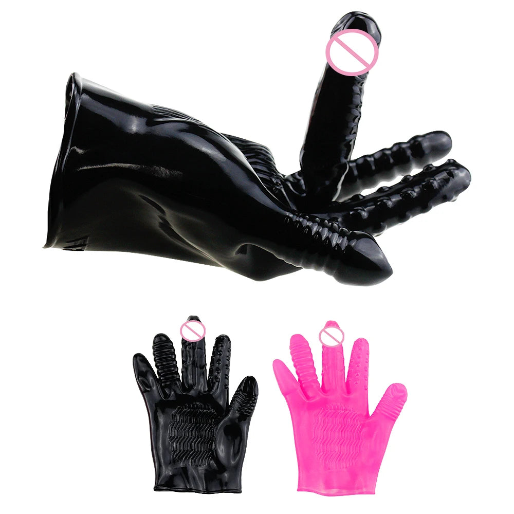 Sex Gloves Fingering Dildo Masturbation Erotic Vagina Stimulator Self-comforting Breast Nipple Massage  BDSM Sex Toys For Couple