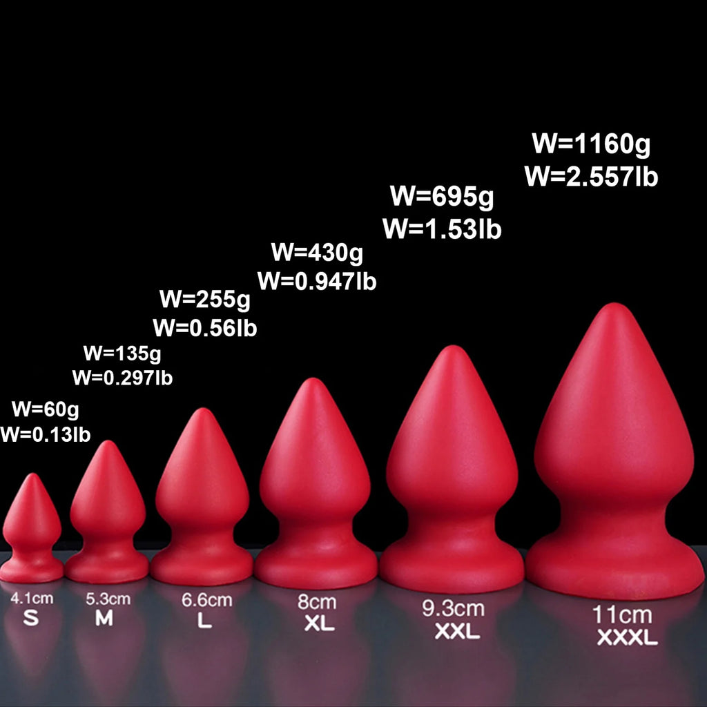 Pointed Tapered Anal Plug Silicone Anal Dildo Huge Buttplug Sex Toys Women Men Gay Big Suction Cup Vaginal Prostate Massage 18+