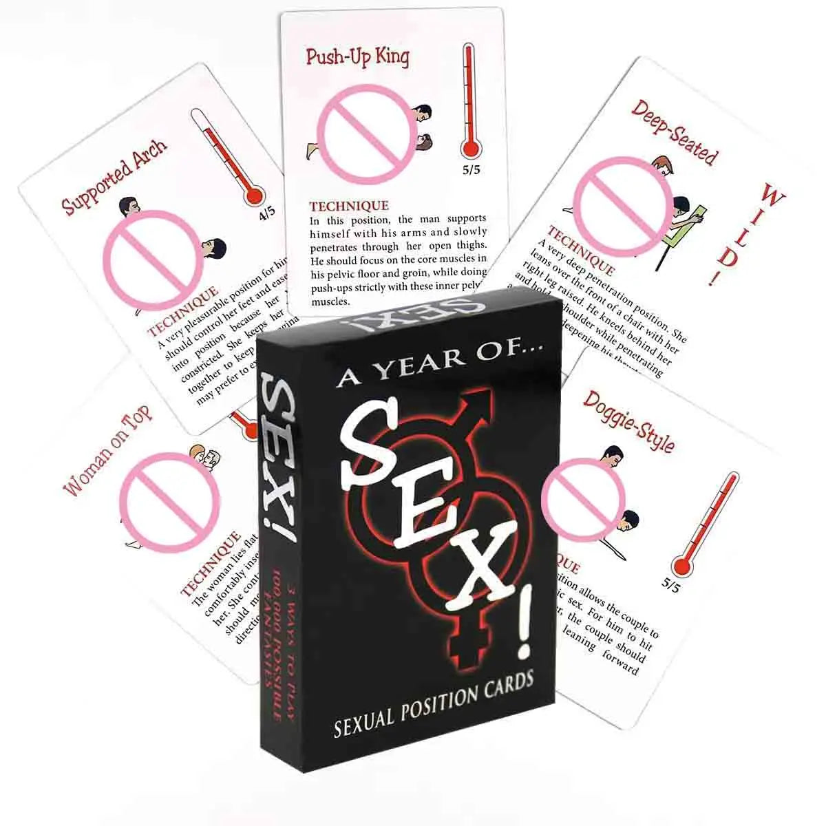 English & Spanish Sexual Position Cards Role Playing Adult Games Bedroom Commands Sex Toys For Couples 18+ Erotic Products