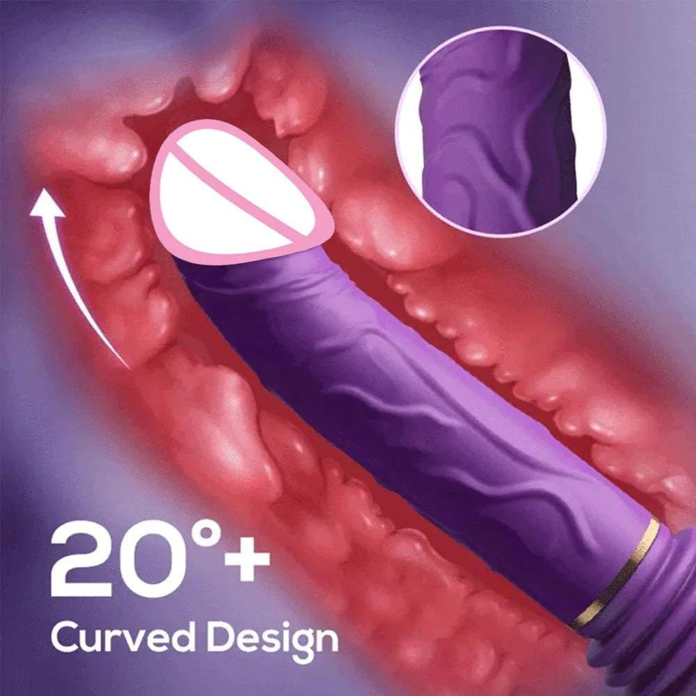 Sex Thrusting Machine for Woman G Spot Automatic Masturbation Dildo Sex Machine Automatic Telescopic Thrusting Dildo Vibrator