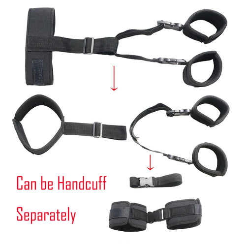 BDSM Adult Sex Toy Kits Sets for Sexy Games Bondage Mask Set Feather Handcuffs Ankle Cuff Restraints for Couple Sexual Aids 18+