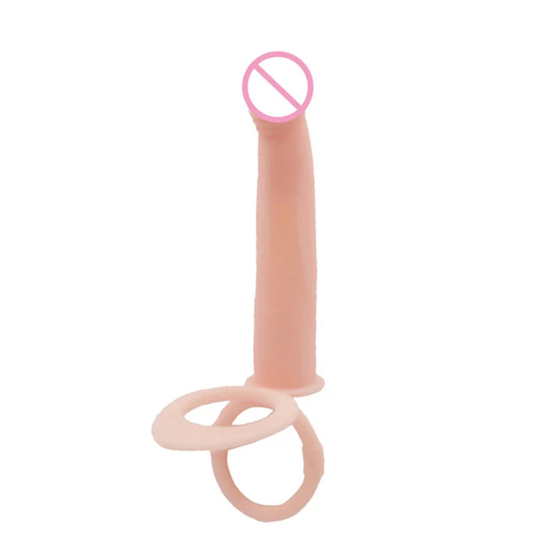 Male Woman Double Penetration Dildo Penis Vibrator Sex Toys For Couples Anal Beads Butt Plug Sex Ring G Spot Massager Adults 18+