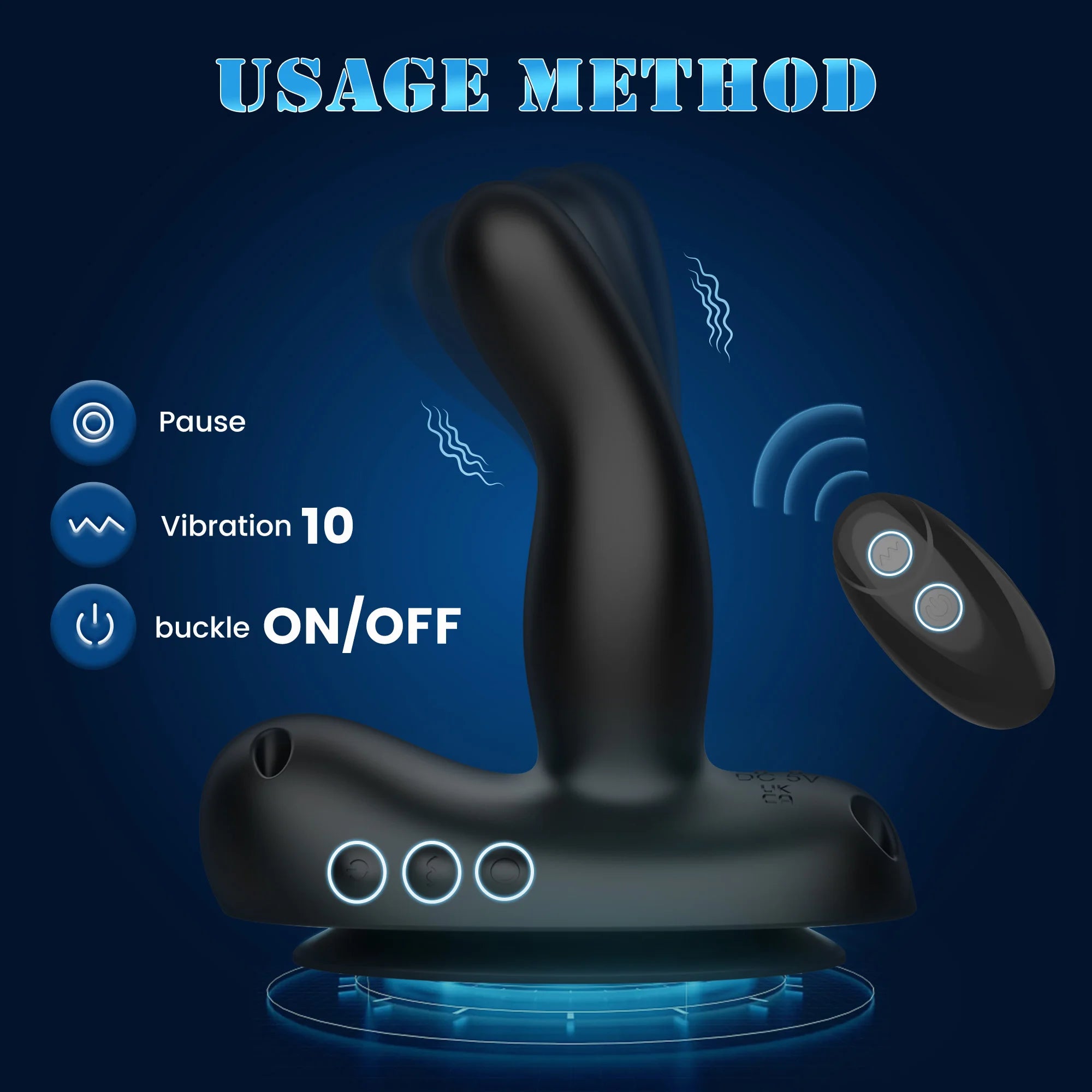 Strap On Dildo Anal Vibrator With Suction Cup Swing Prostate Massager for Men Wiggle Butt Plug Stimulator Sex Toy for Couples