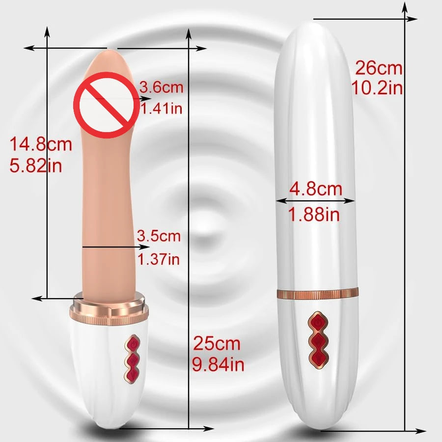 Female Masturbator Dildo Vibrator G-spot Clitoral Anal Orgasm Stimulation Automatic Retractable Massager SM Adult Sex Toy