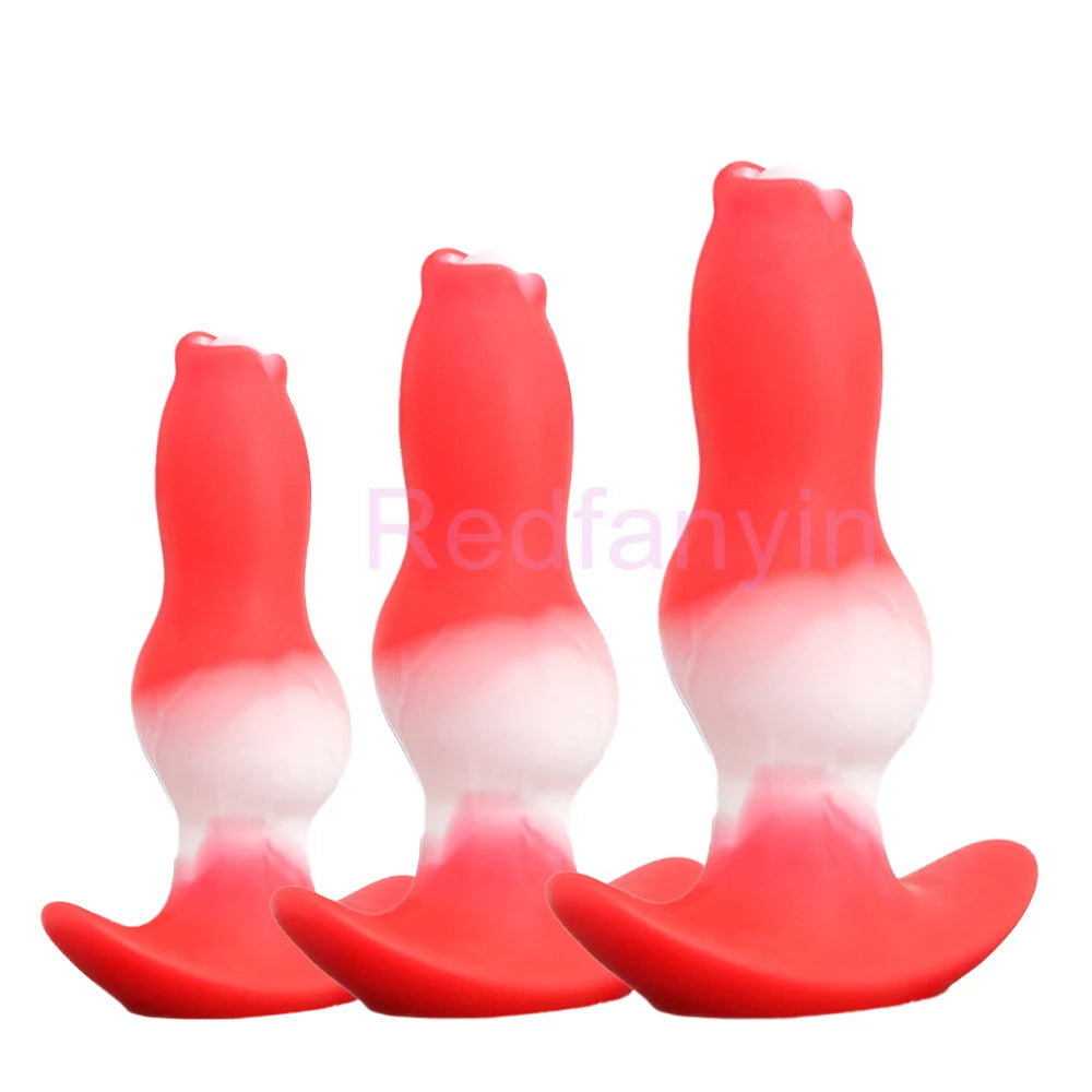 Sex Toys for Women Men Wear Anal Plug Dog Knot Style Silicone Soft Butt Plug 18+ Anal Dilation Prostate Massage Masturbation
