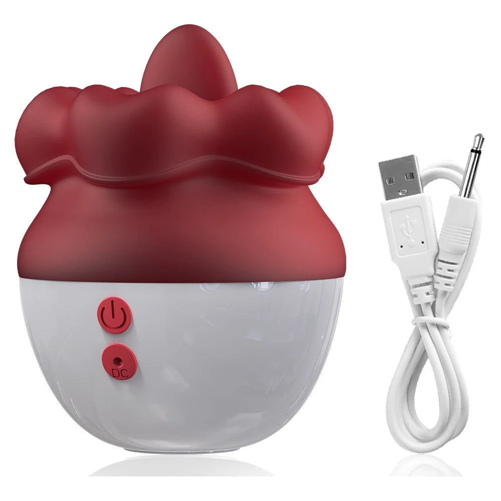 Rose Toy Vibrator Sex Toys for Women - Big Mouth Tongue Licking Vibrators for Clitoral Nipple Stimulator Couples Adult Sex Toys