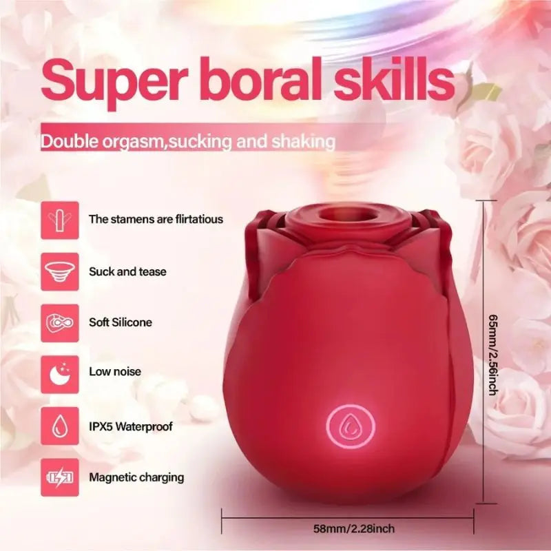 Sucking Rose Vibrator Toy for Women Masturbation Vacuum Stimulator Oral Nipple Clit Sucker Female Sex Toy Goods for Female Adult