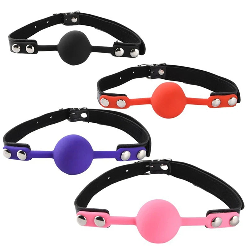 Hot！4 Colors Soft Silicone Gag Ball Woman Sexy Gag Oral Fetish Sex Toys For Couples Oral Fixation Bondage Restraints Erotic Toy