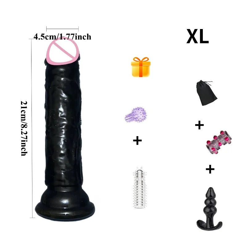 Adult Sex Toys Dildo Adults Fun Jelly Dick Suction Cup Pussy Butt Plug Anal Masturbator Realistic Dildos Safer Sex Products 18+