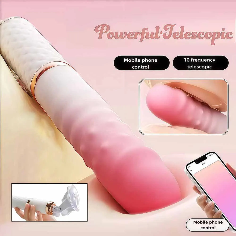 Sex Machine Telescopic Dildo Vibrator Thrusting Retractable Pussy G Spot Clitoral Anal Stimulation Sex Toys For Women