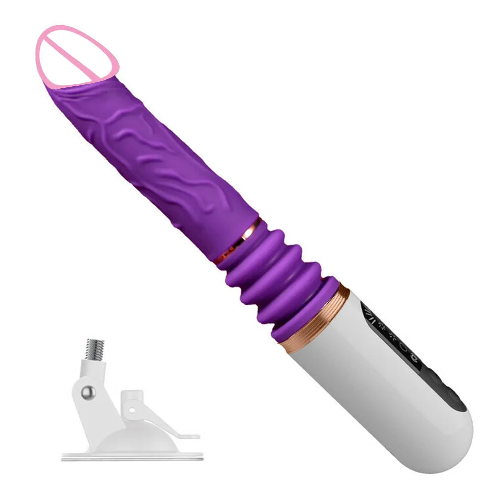 Sex Thrusting Machine for Woman G Spot Automatic Masturbation Dildo Sex Machine Automatic Telescopic Thrusting Dildo Vibrator