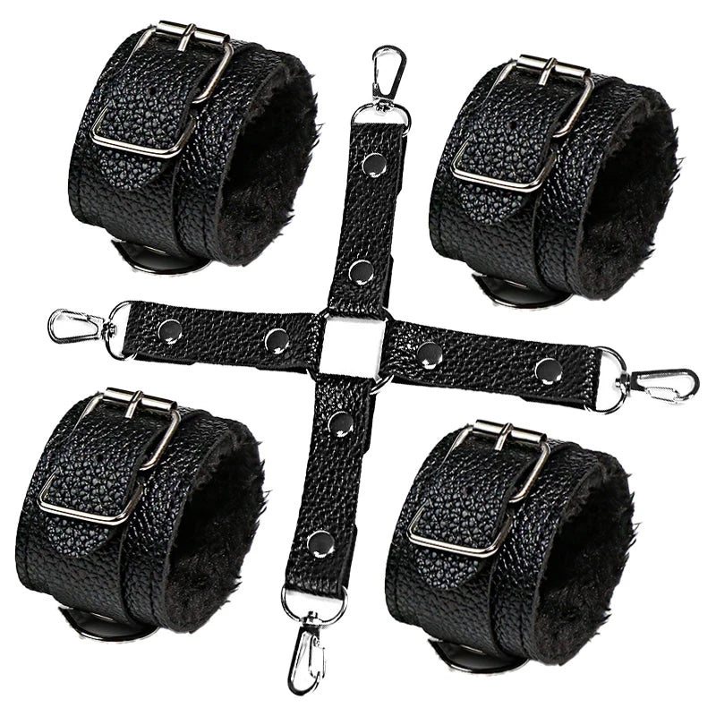 BDSM Bondage Restraints Set Fetish Slave Adult Games Sex Toys Cross Buckle For Women Couples Erotic  Flirting Accessories