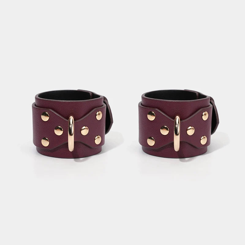 BDSM Bondage With Bag 10 PCS  Restraint Kits Handcuffs Collar Wrist Ankle Thigh cuffs Waist Belt Cross Buckle Sex Toys For Adult