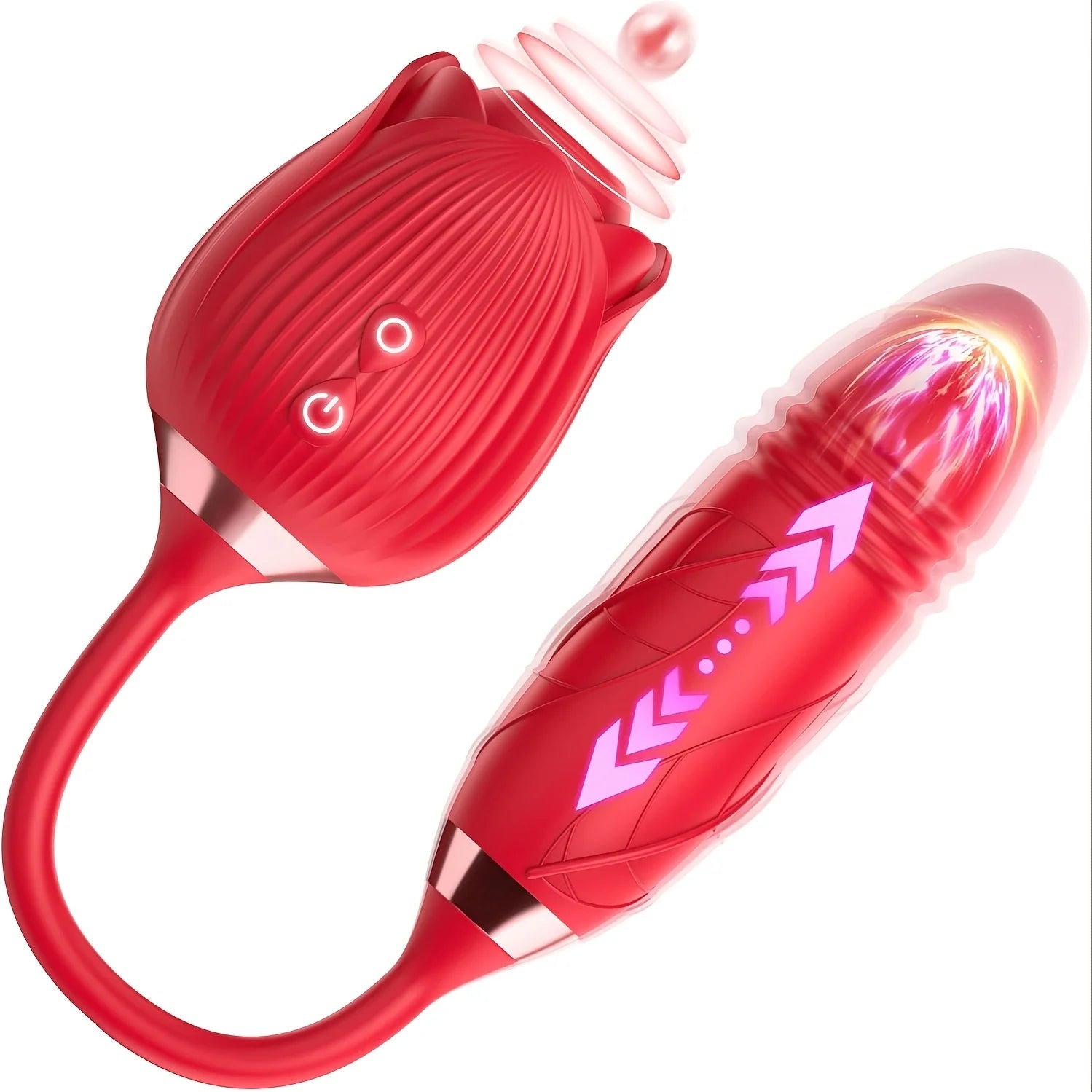 Rose Toy Sucking Vibrator Stimulator for Women with 10 Sucker Thrusting Dildo G Spot Vibrators Adult  Toys for Woman Man Couples