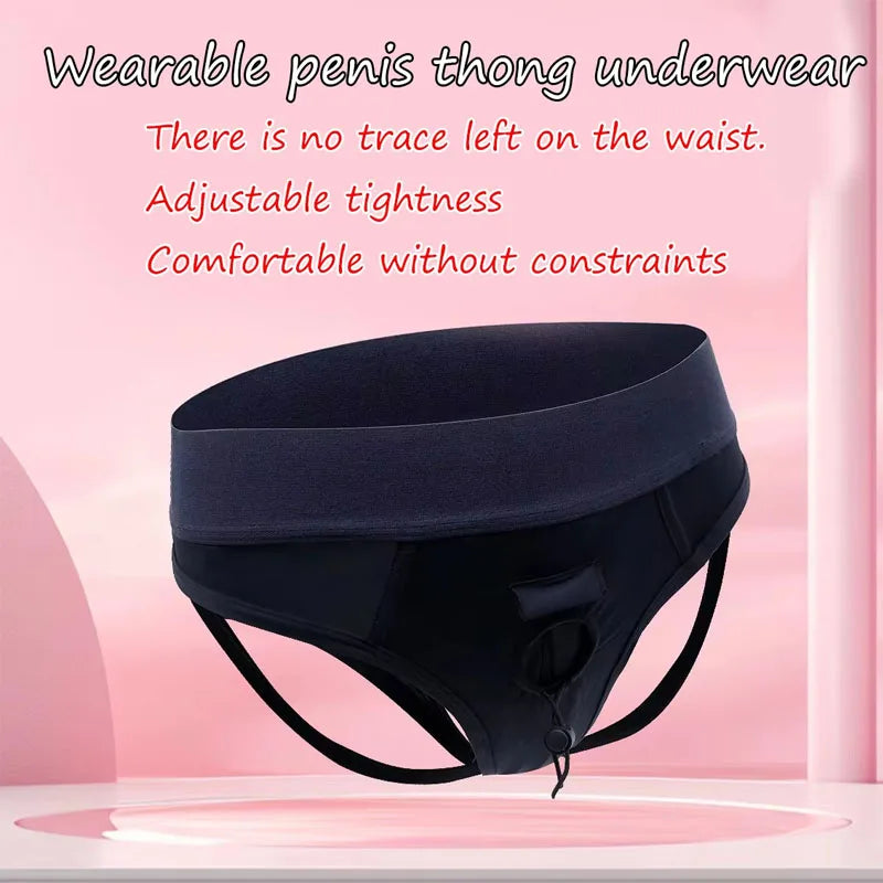 Silicone Strap On Dildo Panties, Realistic Harness Underwear with Removable Dildo for Women Lesbian Couples, Adjustable Strap-on