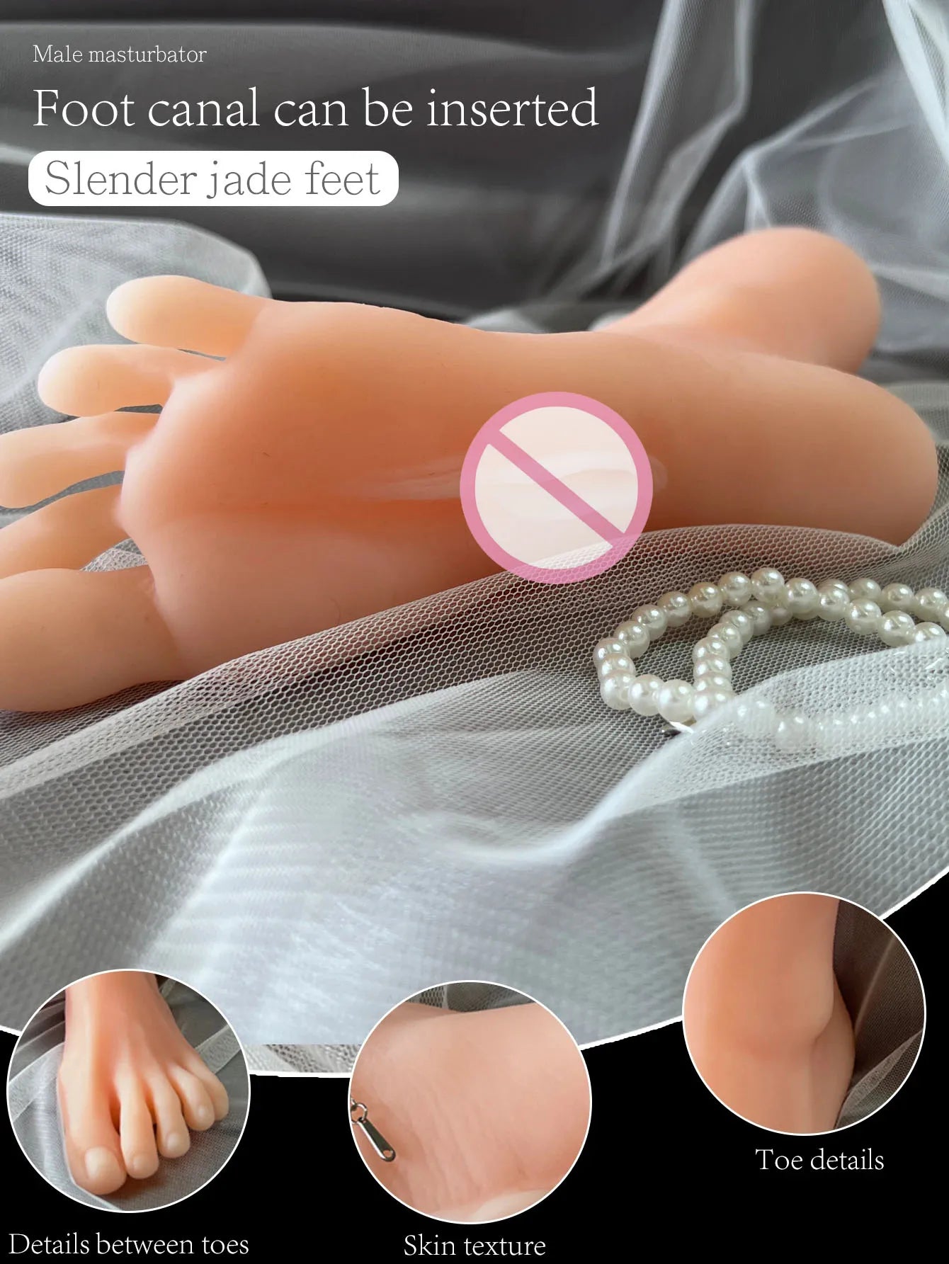 Sex toy, male masturbation cup, vagina, super realistic, female foot model, adult product, silicone foot, fake cat foot adult