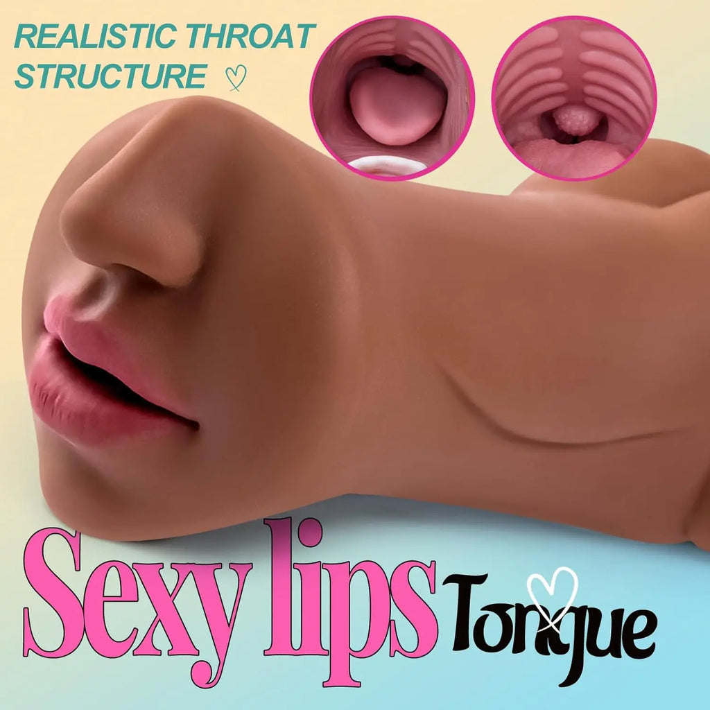 3 IN 1 Sex Toys Masturbation For Men Deep Throat Artificial Real Pussy Oral Male MasturbatorBlowjob Realistic Rubber Vagina