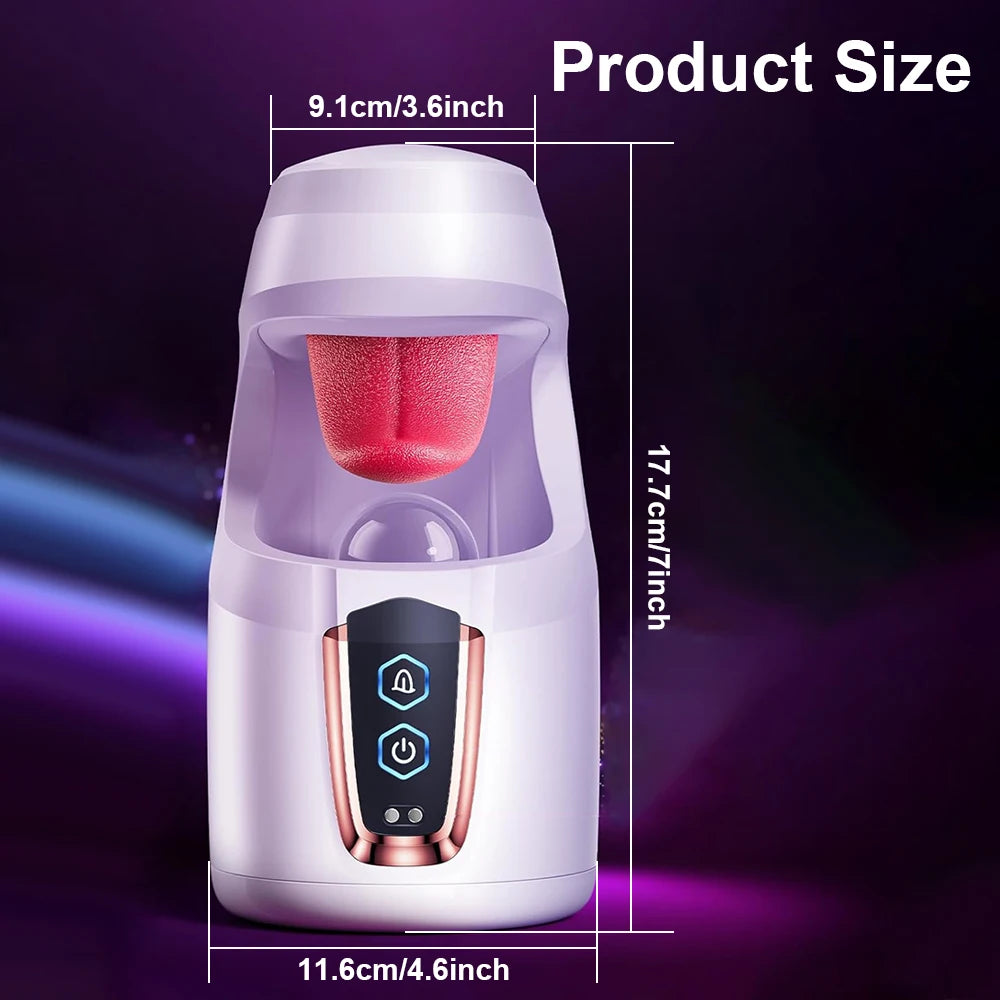 Sex Toys for Men Male Masturbator - Sex Toy with 10 Thrusting & Tongue Licking Modes Blowjob Sex Machine Stroker Penis Training