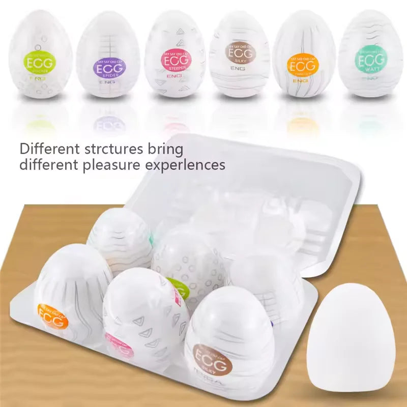 Eggs Sex Toys Male Masturbation Cup Vagina For Men Blowjob Glans Stimulation Silicone Stretchable Penis Massager Pocket Sex Toy