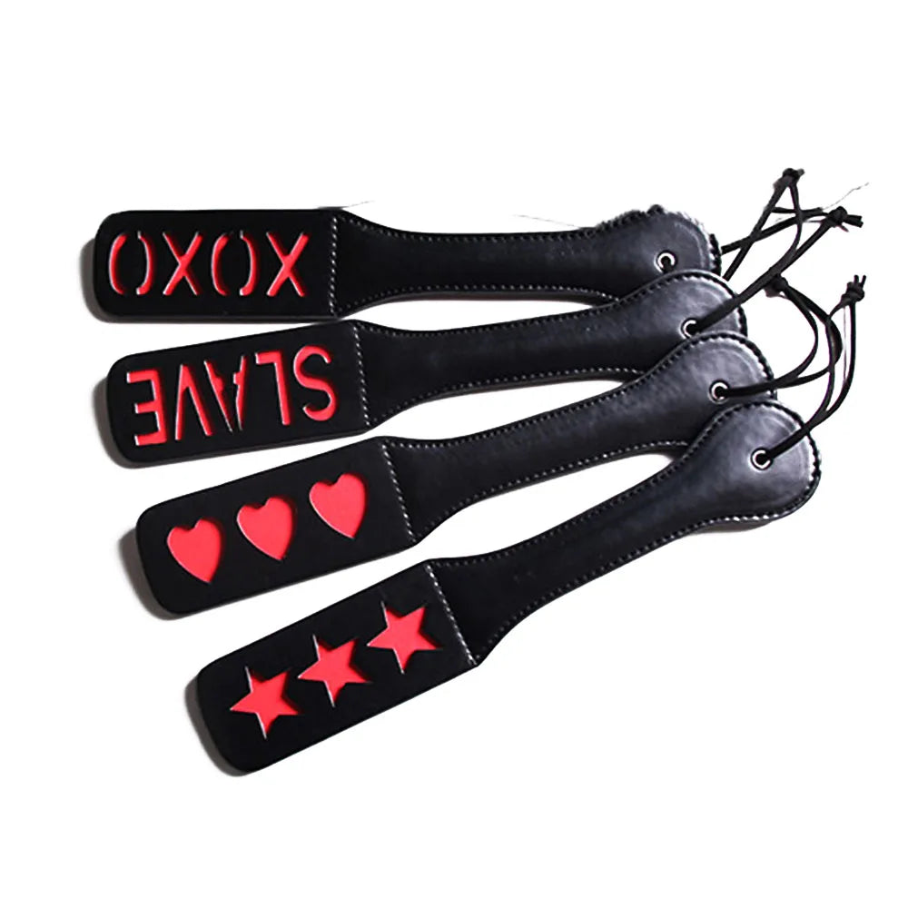 pattern Printed BDSM Paddle Unique Design, Soft Leather Material, Ideal for BDSM Interaction and Other Intimate Scenes