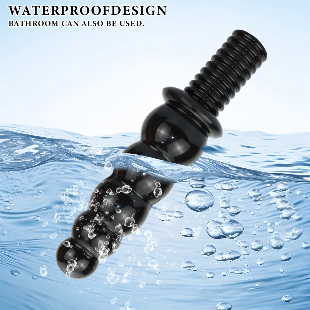 Dual-Use Five-Beaded Anal Plug Enormous Smooth PVC Dildos Sex Toy G-Spot Butt Masturbator SM Dilator Adult Product for Men Women