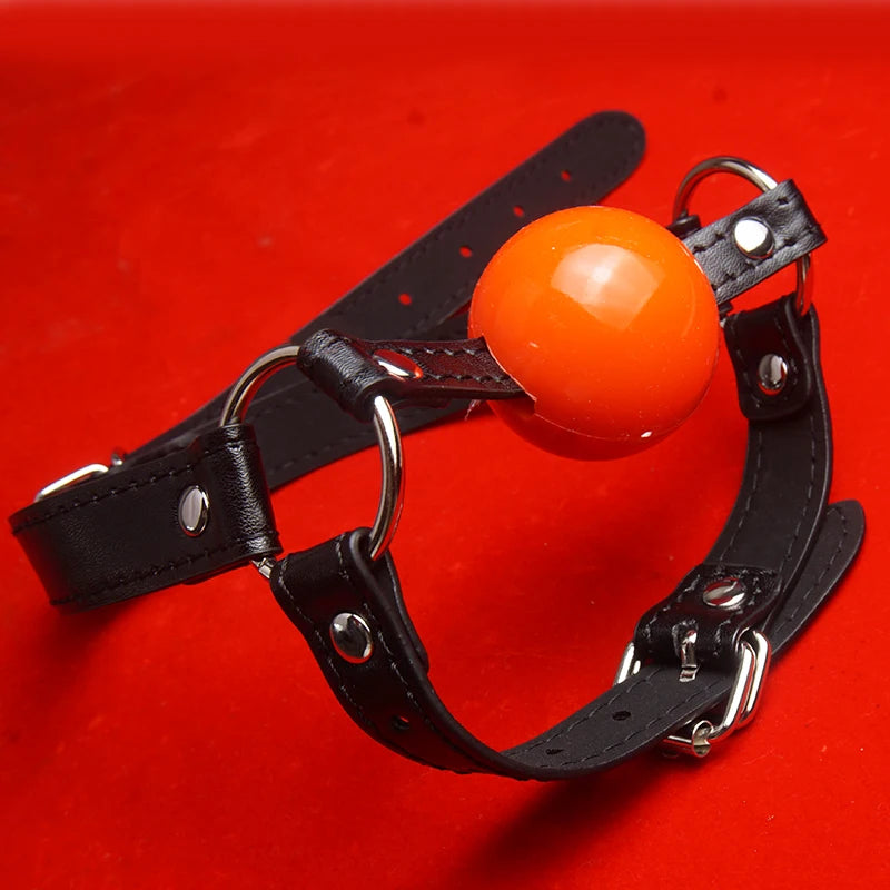 BDSM Mouth Gag.Slave Gag Ball,Ballgag with Short Chin Strap,Bondage,Restraints,Sex Toys for Couples,Adult Games