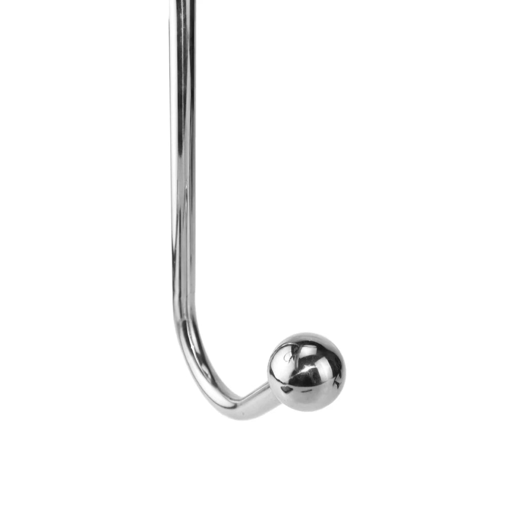 BDSM Anal Hook Bondage Kit Stainless Steel Metal Leather Handcuffs Ball Gag Mouth Gag Behind Back Restraints Couples SM Play