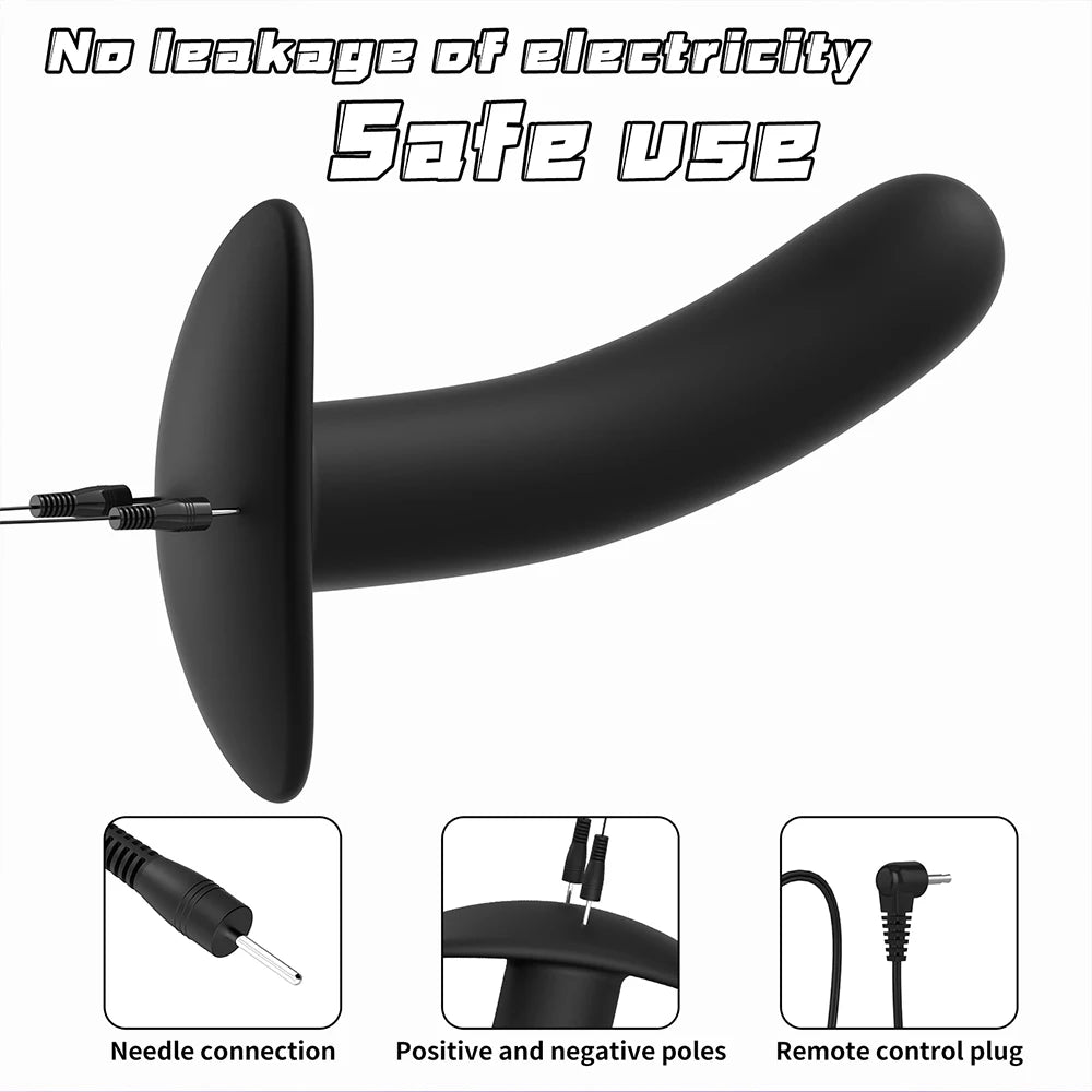 BDSM E-Stim Anus vagina Dilator Men Prostate Massage Sex Toy For Women Electric Shock Pulse Silicone Anal Plug Big Butt Plug Men