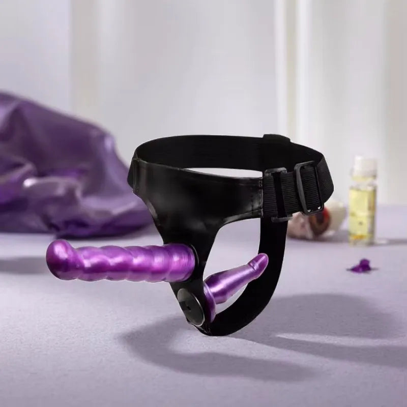 Strap On Dildo with Double Headed for Lesbian Strapon Penis Sex Toys for women Drop Shipping