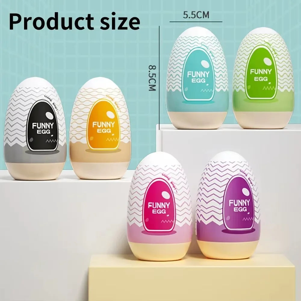 Portable Sex Toys Soft Rubber Adult Toys Realistic Male Vagina Pocket Type Genital Toys Egg Shaped Stimulator Penis Massager