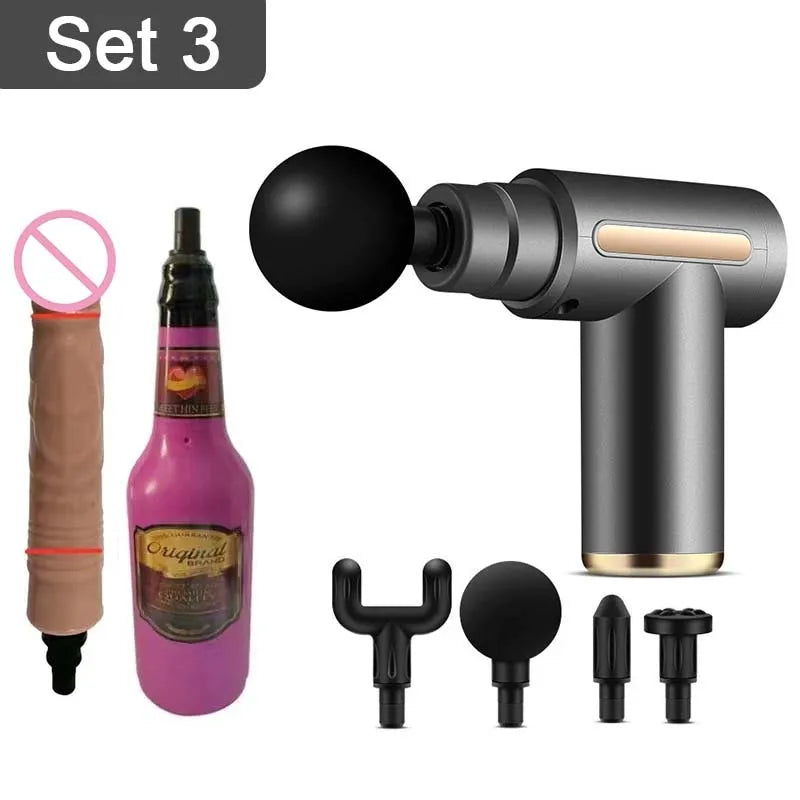 Sex Massager Muscle Massage Gun Fascial Gun High Frequency Vibration Variable Speed Female Vaginal Vibrator Dildo Sex Toys