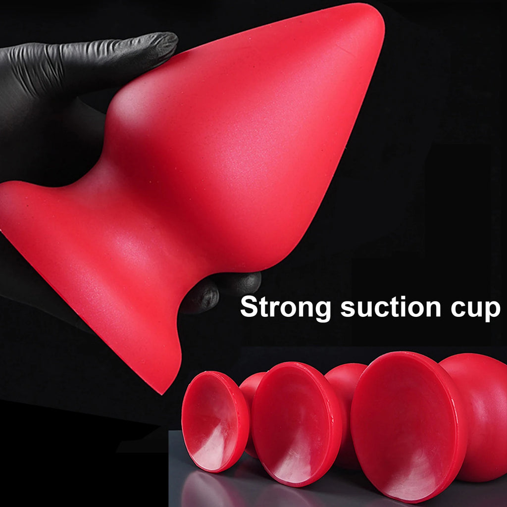 Pointed Tapered Anal Plug Silicone Anal Dildo Huge Buttplug Sex Toys Women Men Gay Big Suction Cup Vaginal Prostate Massage 18+