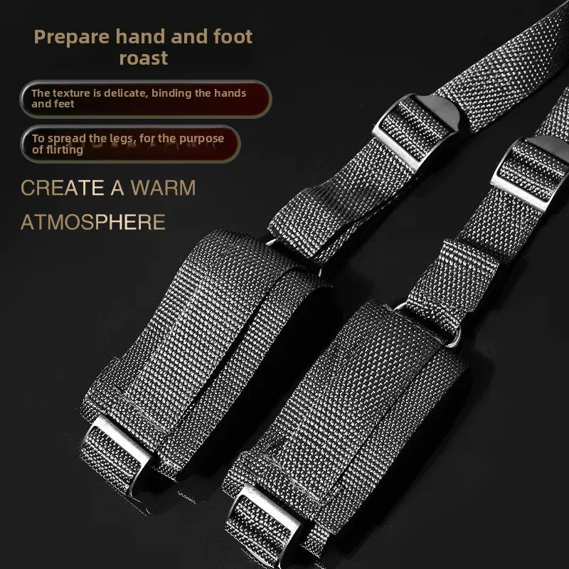 BDSM bed restraint belt set, customized for couples to engage in intimate activities, adult sex toys, bondage belts