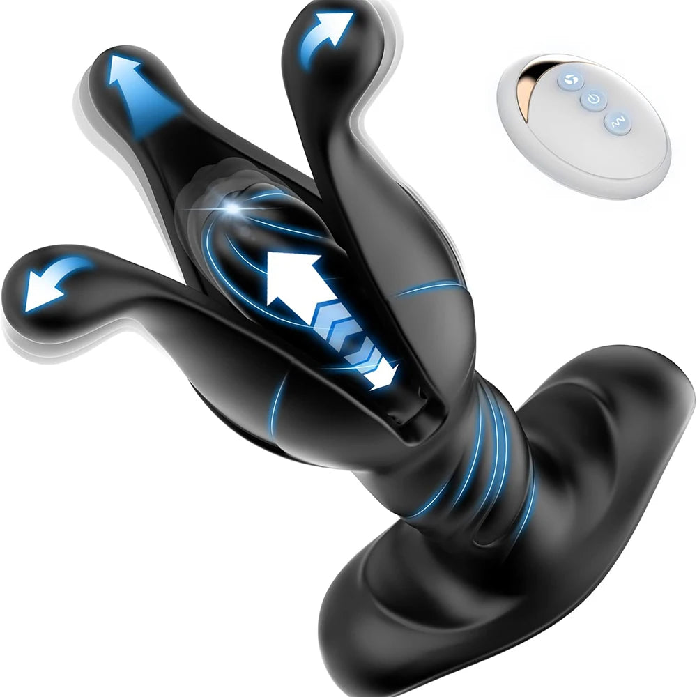 Male Sex Toys Prostate Massager Anal Vibrator for Men Women Anal Plug Tension Shock Flapping Thrusting Vibrating Gay Butt Plug
